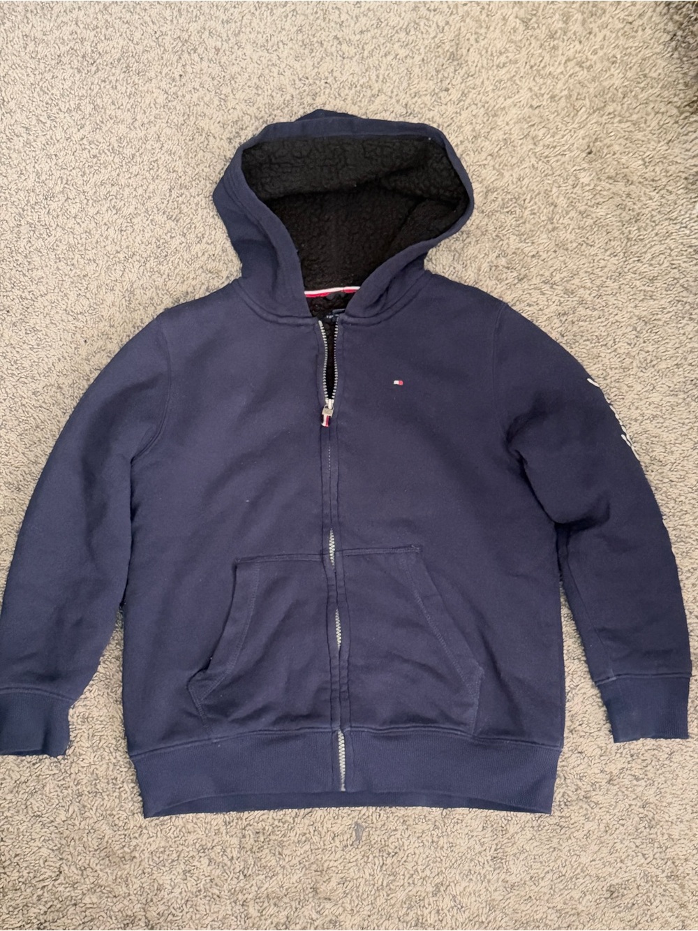 Tommy Hilfiger kids Navy Full-Zip Hooded Sweatshirt